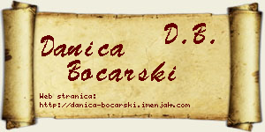 Danica Bočarski vizit kartica
